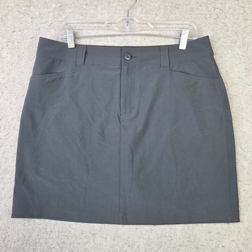 Eddie Bauer Skort Womens 10 Grey green Hiking Athletic shorts Activewear Skirt